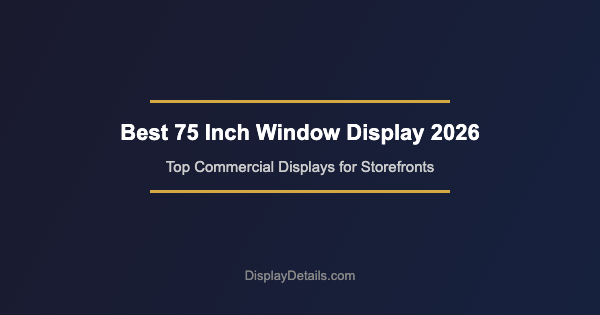 Best 75 Inch Window Display: Top Picks for High-Impact Digital Signage